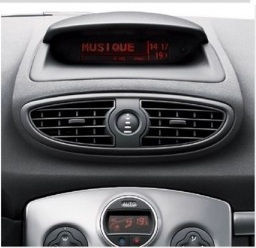 CARAV Industries Inc. DIN Fascia Panels 2 Din Compatible with Screen 10" for Renault Clio 2006-2013
