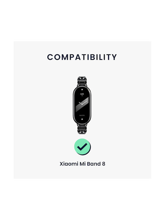 Kwmobile Каишка Xiaomi Mi Band 8 Черен Силикон Kwm0000253r003c