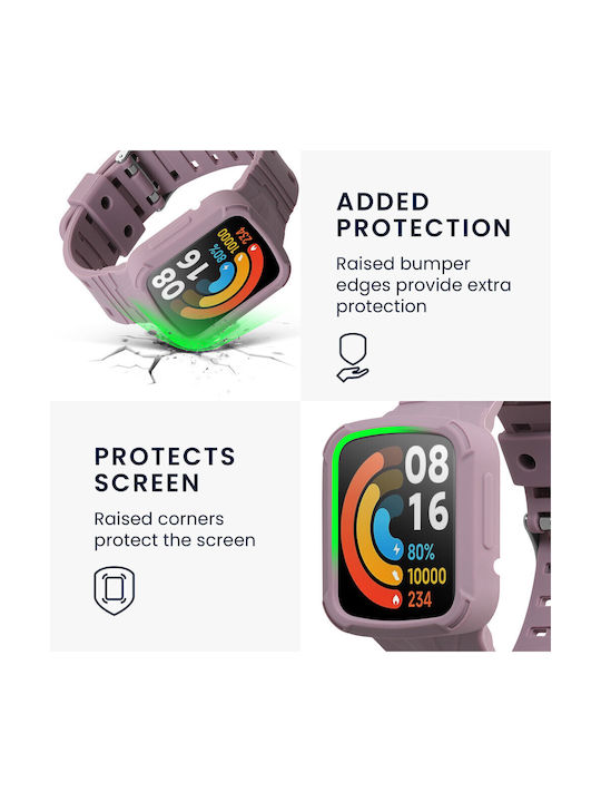 Curea Xiaomi Mi Watch Lite Redmi Watch Kwmobile Violet din Silicon 58886.192