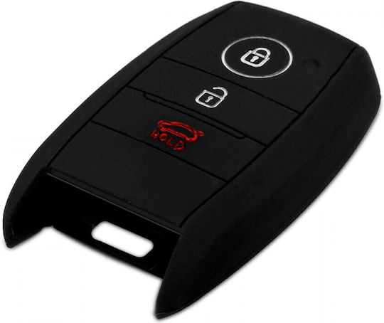 Car Key Case Kia 3 Buttons Silicone Black 43662.01