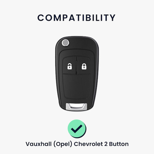 Car Key Cover Cases Opel Chevrolet 2 Buttons Silicone Black 53135.01