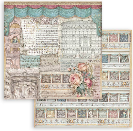Scrapbooking-Zubehör Χαρτιά 10 Stück 20,3×20,3cm Stamperia Venice City Art