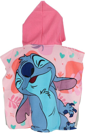 Disney Lilo & Stitch Детско Плажно Пончо 50x100см Lil36-5093 Розово
