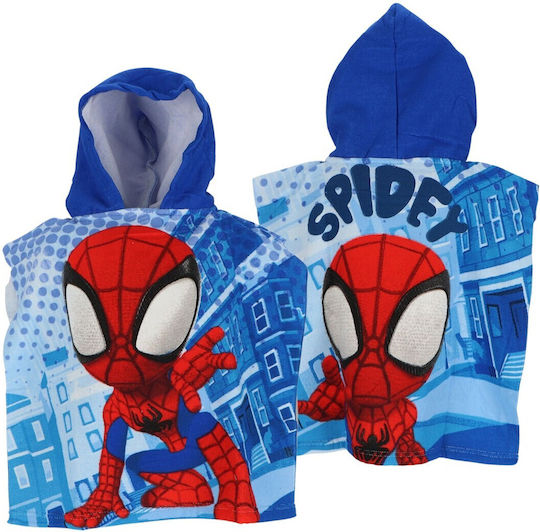 Marvel Spidey Παιδικό Πόντσο Θαλάσσης 50x100εκ Spi36-5103 Μπλε