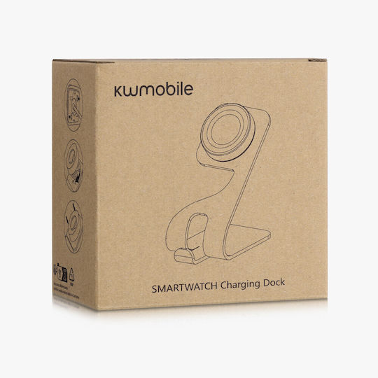 KWmobile Ladegerät für Amazfit Bip U, Amazfit Pop Pro, Amazfit T-Rex Pro Silber