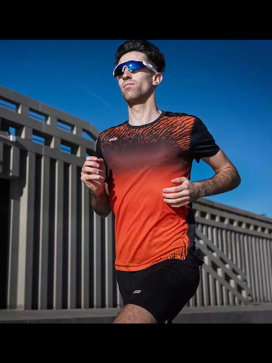 Athletic Short Sleeve Orange Blouse