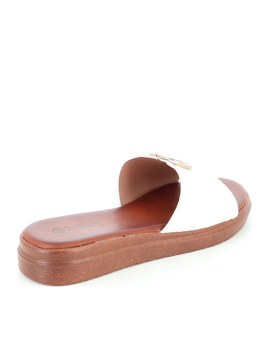 Women's Flat Sandals Flatforms in White Color