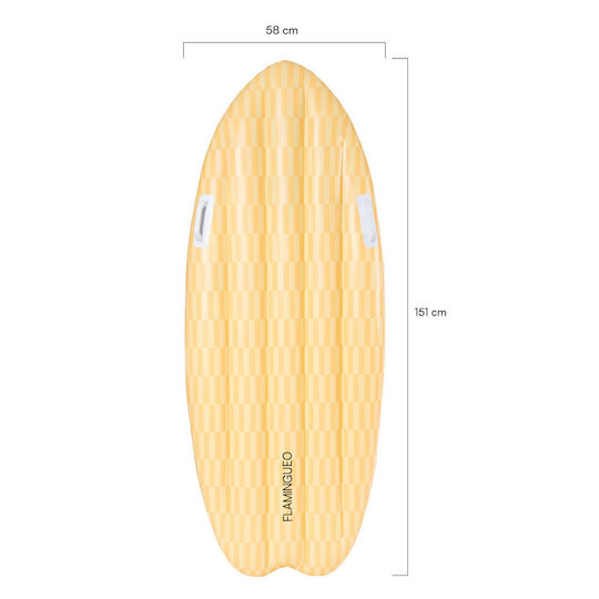 Inflatable Swimming Board 58x151x25 Cm Handles Sanremo Yellow Flamingueo