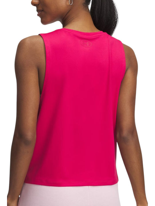 Rush Γυναικείο Αθλητικό Crop Top Αμάνικο Fast Drying Φούξια