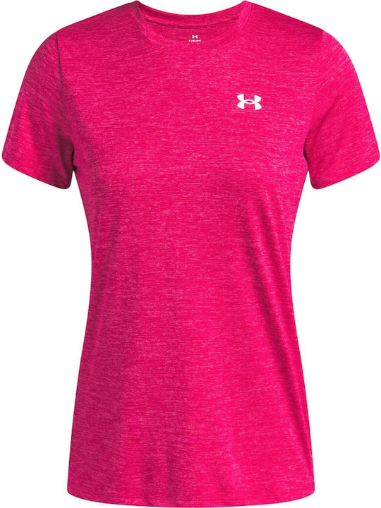 Women's Athletic Blouse Short Sleeve Fast Drying Fuchsia