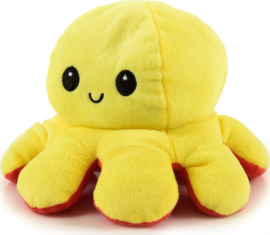 Plush 20 Centimeters Octopus Reversible Yellow Red Reversible Octopus 20cm