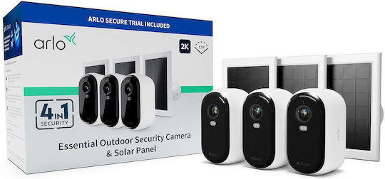 Arlo Σύστημα Παρακολούθησης Essential 2nd Generation 3 Ασύρματων Καμερών IP 4MP