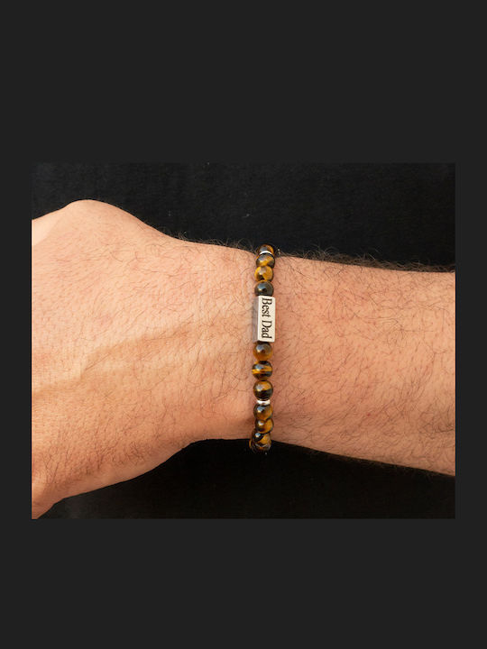 Theodora's Jewellery Men's Bracelet with Eye Design in Stainless Steel Jt-B85003 Silver