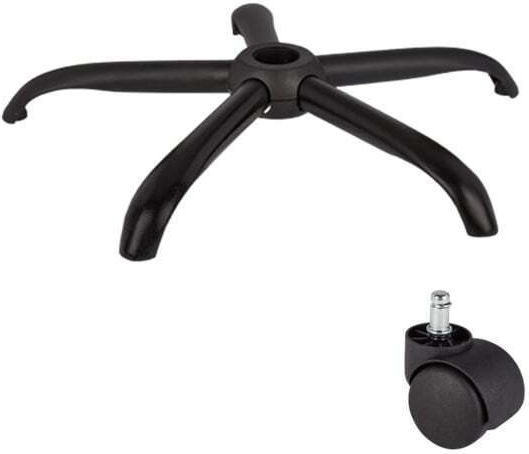 Set Pentru Scaun De Birou Metalic 2 Bucăți Negru