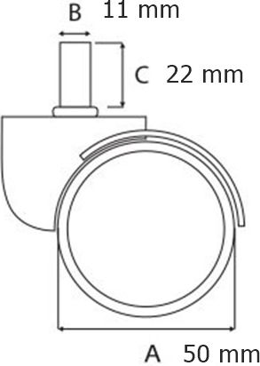 Set Pentru Scaun De Birou Metalic 2 Bucăți Negru