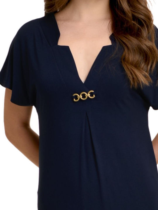 Primavera Women's Beachwear Dress Navy Blue