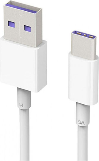 Huawei HL1289 Bulk USB 3.1 Cable USB-C male - USB-A Λευκό 1m 57099 Bulk