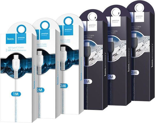 Hoco X20 Flash USB 2.0 Cable USB-C male - USB-A 18W Λευκό 3m HOC-X20c-W3