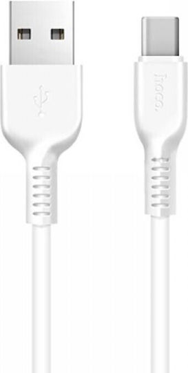 Hoco X20 Flash USB 2.0 Cable USB-C male - USB-A 18W Λευκό 3m HOC-X20c-W3