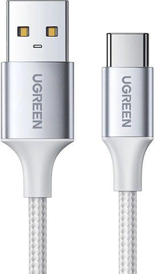 Ugreen US288 Braided USB 2.0 Cable USB-C male - USB-A Λευκό 2m 60133