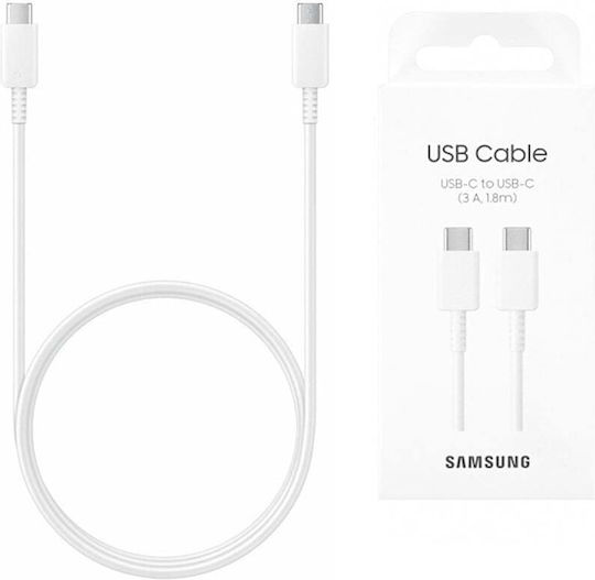 Samsung USB 2.0 USB-C Male - USB-C 60W PD White 1.8m Bulk Cable