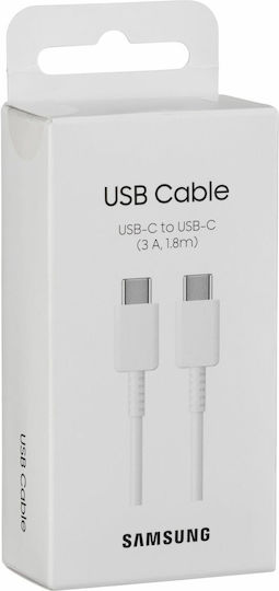 Samsung USB 2.0 USB-C Male - USB-C 60W PD White 1.8m Bulk Cable