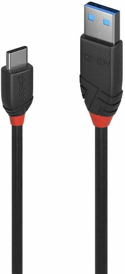 Lindy Regular USB 3.2 Cablu USB-C bărbătesc - USB-A Negru 0.5m (36915)