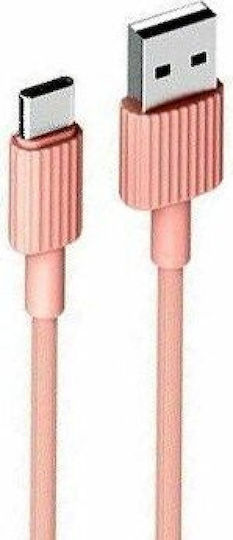 XO NB156 USB 2.0 Kabel USB Typ-C männlich - USB-A Rosa 1m 16.005.0107