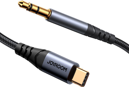 Joyroom Braided USB 2.0 Cable USB-C male - 3.5mm Μαύρο 1.2m SY-A07