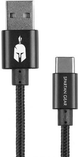 Spartan Gear Double Sided USB 2.0 Cable USB-C male - USB-A Μαύρο 2m 066085