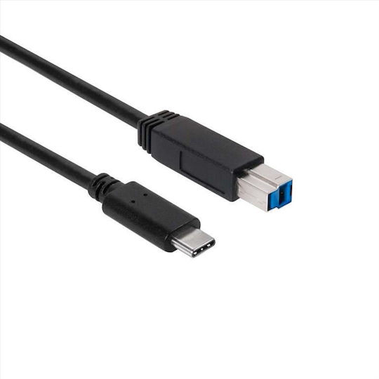 Club3D USB 3.1 Cable USB-C male - USB-B Μαύρο 1m CAC-1524