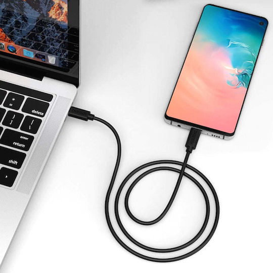 Choetech USB 2.0 Cable USB-C male - USB-C 60W Μαύρο 1m CC0002