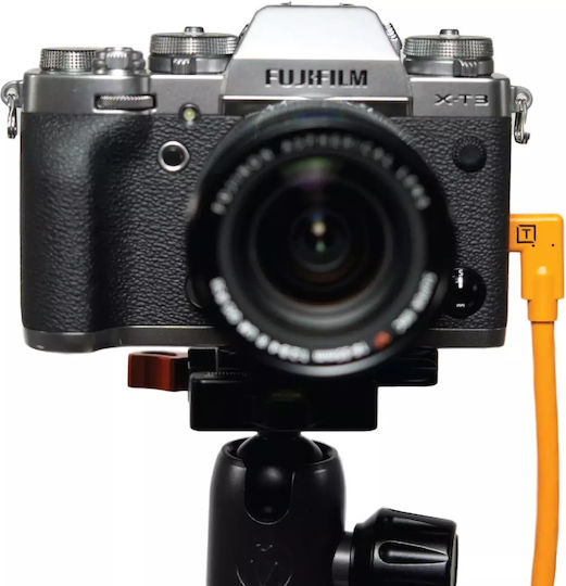 Tether Tools TetherPro Winkel (90°) / Reguläres USB 2.0 Kabel USB-C männlich - USB-C 60W Orange 4.6m TET-CUC15RT-ORG