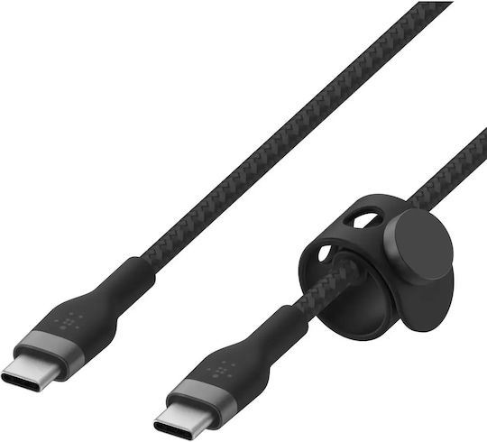 Belkin Geflochtenes USB 2.0 Kabel USB-C männlich - USB-C 60W PD Schwarz 1m CAB011BT1MBK