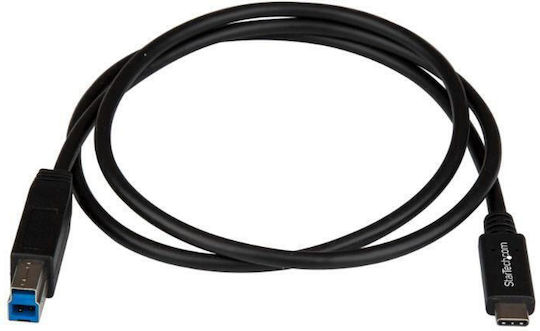 StarTech USB 3.1 Cable USB-C male - USB-B Μαύρο 1m USB31CB1M