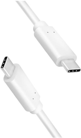 LogiLink USB 3.1 Видео Кабел USB-C Мъжки - USB-C Захранване (PD) Бял 1м CU0131