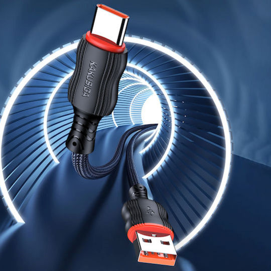 Kakusiga USB 2.0 Cable USB-C male - USB-A Μαύρο 1m KSC-807
