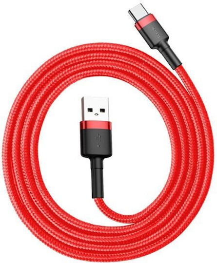 Baseus Cafule USB 2.0 Cable USB-C Male - USB-A Red 2m CATKLF-C09