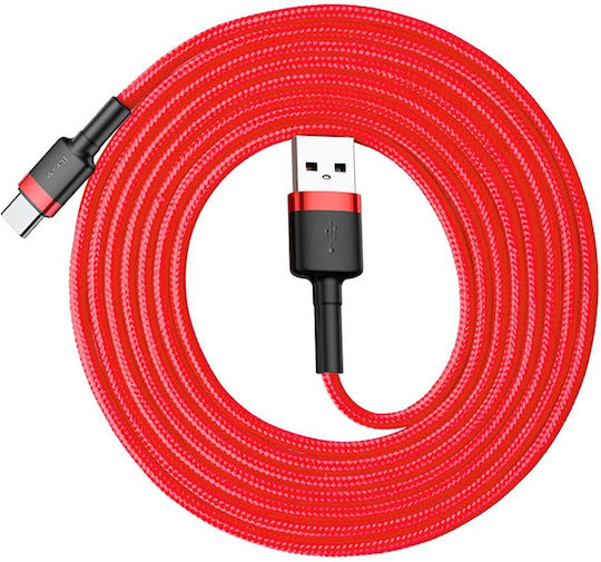 Baseus Cafule USB 2.0 Cable USB-C Male - USB-A Red 2m CATKLF-C09