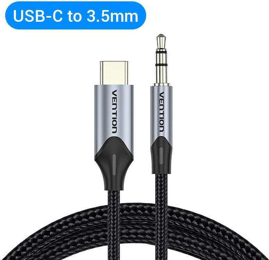 Vention Braided USB 2.0 Cable USB-C Male 3.5mm Gray 1m BGKHF