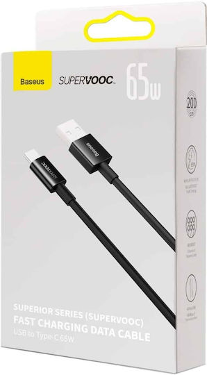 Baseus Superior USB 2.0 Cable USB-C male - USB-A 65W Black 2m (CAYS001001)