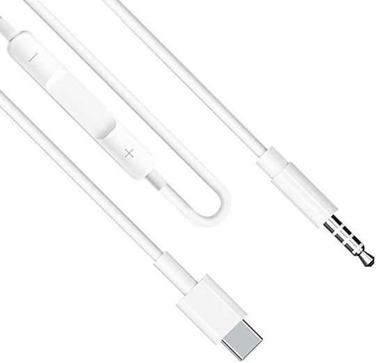 Earldom ET-AUX41 USB Typ-C Kabel USB 2.0 männlich 3,5 mm Weiß 1m ET-AUX41