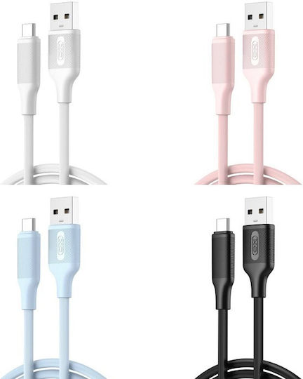 XO NB265 USB 2.0 Cable USB-C male - USB-A Μπλε 1m 16.005.0328