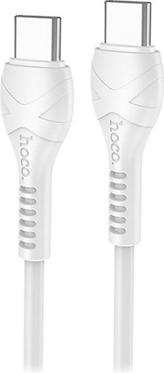 Hoco X37 USB 2.0 Cable USB-C male - USB-C 60W PD Λευκό 1m HC-X37TTWH