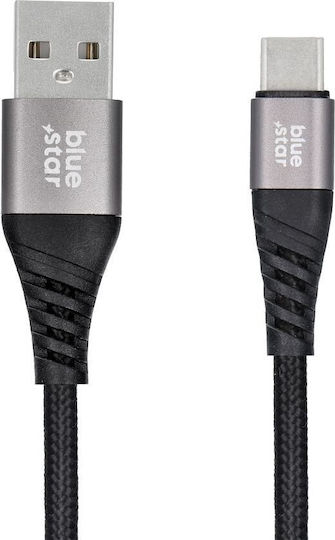 Blue Star USB 2.0 Cable USB-C male - USB-A 20W PD Μαύρο 1.2m 594894