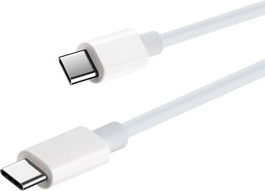 Maxlife USB 2.0 Cable USB-C male - USB-C 20W PD Λευκό 1m MXUC-05W1