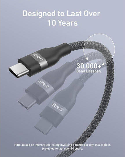 Anker USB 2.0 Cable USB-C Male - USB-C 240W PD Black 1.8m A82E2H12
