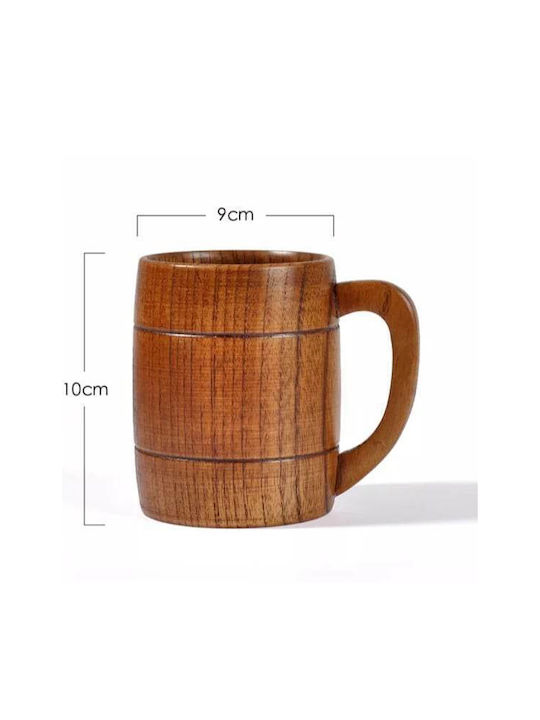 Ξύλινο Ποτήρι 330ml Καφέ Τσάι Μπύρα Wooden Glass 330ml Coffee Tea Beer