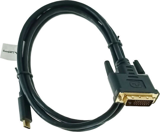 Lanberg Video Cable USB-C Male - DVI-D Black 1.8m CA-CMDV-10CU-0018-BK
