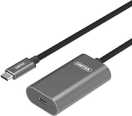 Unitek USB 3.1 Cable USB-C male - USB-C female Μαύρο 5m U305A